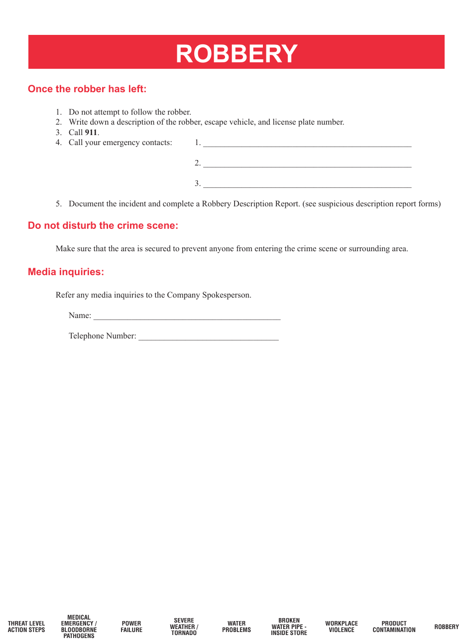 Flip Chart of Emergency Procedures - Michigan, Page 12