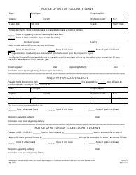 Document preview: Form NPD-25 Notice of Intent to Donate Leave - Nevada