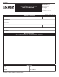 Form R-7002 Public Records Request Form - Louisiana