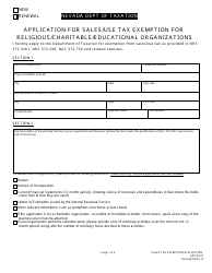 Form APP-02.01 &quot;Application for Sales/Use Tax Exemption for Religious/Charitable/Educational Organizations&quot; - Nevada