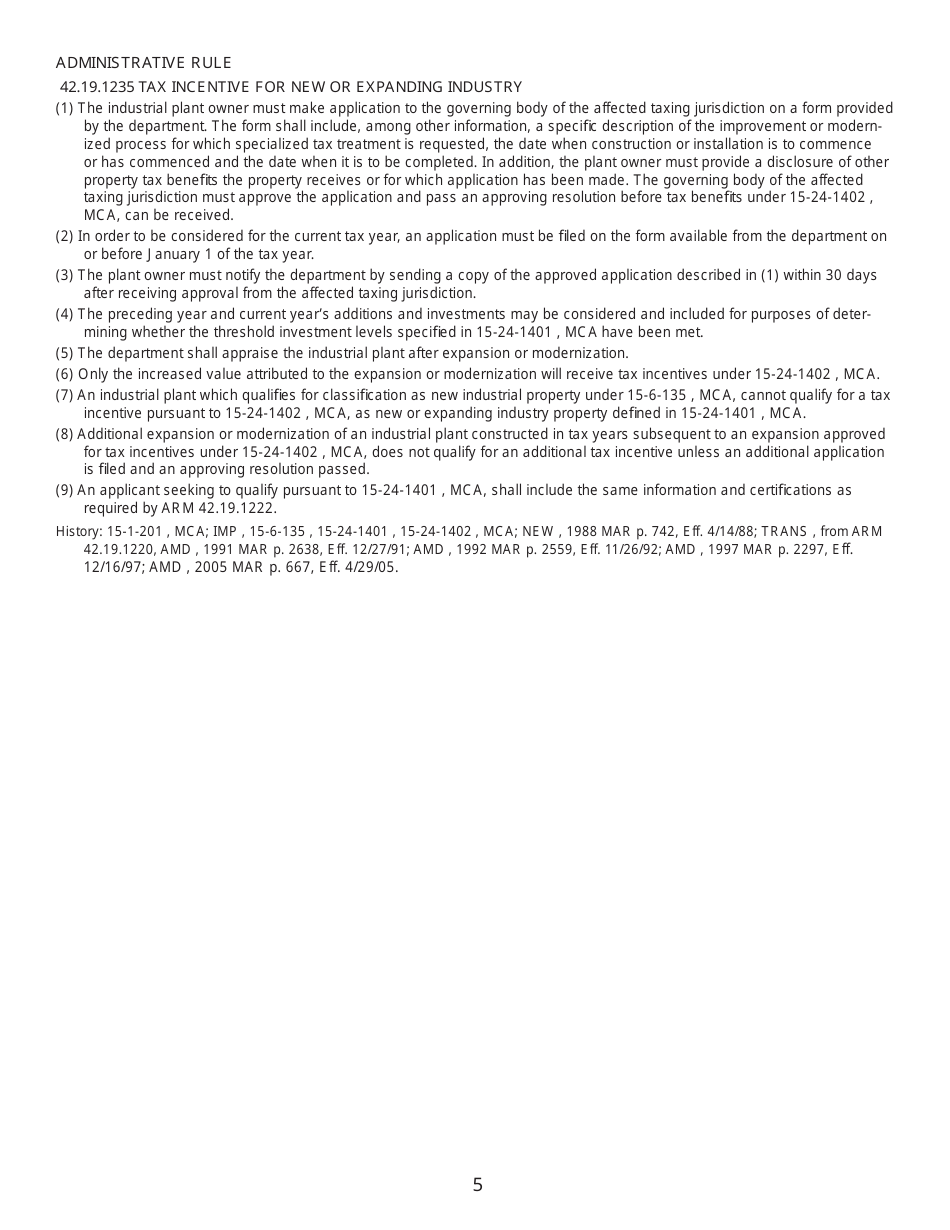 Form CAB-4 Value-Added Manufacturing Machinery Certification Application - Montana, Page 5