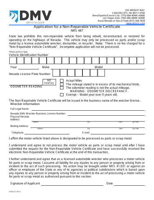 Form VP260  Printable Pdf