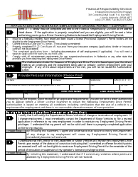 &quot;Application for Nebraska Employment Driving Permit - Support&quot; - Nebraska, Page 2