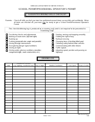 Document preview: Form DMV06-91A School Permit/Provisional Operator's Permit - Nebraska
