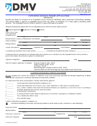 Document preview: Form SP59 Expedited Service Permit Application - Nevada