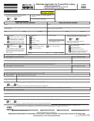 Document preview: Form 50G Nebraska Application for County/City Lottery - Nebraska