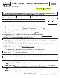 Form 50G Schedule III &quot;County/City Lottery Worker Application&quot; - Nebraska