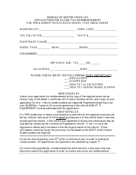Document preview: Application for Excise Tax Reimbursement - Maine