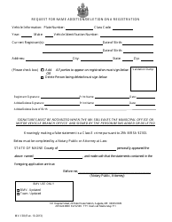 Document preview: Form MV-138 Request for Name Addition/Deletion on a Registration - Maine