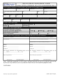 Document preview: Installment Agreement Form (Unsatisfied Judgment Related Suspensions Only) - Nebraska