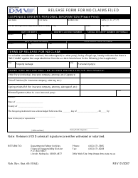 Document preview: Release Form for No Claims Filed - Nebraska