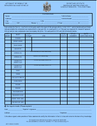Form MVT-103 Download Fillable PDF or Fill Online Affidavit of Rebuilt