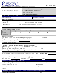 Form HW0411 &quot;Work Verification Form&quot; - Idaho