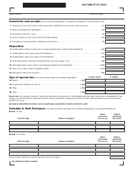 Form SFT-3-B Supplier's Tax Return - Special Fuels - Massachusetts, Page 2