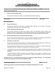 WCC Form C-3 Claim Amendment - Maryland, Page 2
