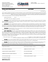 Document preview: Form HSMV86019 Surety Bond, Recreational Vehicle Dealer - Florida