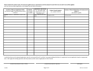 DNR Form 542-8167 Statement of Intent - Commercial Fertilizer Application for Livestock and Poultry Producers - Iowa, Page 2