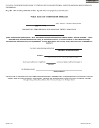 DNR Form 542-8117 &quot;Public Notice of Storm Water Discharge&quot; - Iowa