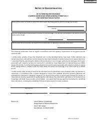 Document preview: DNR Form 542-8115 Notice of Discontinuation of a Storm Water Discharge Covered Under Iowa Npdes General Permit No. 2 for Construction Activities - Iowa