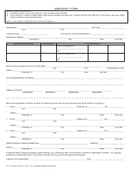 Form OCC1214 Emergency Form - Maryland