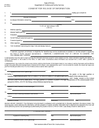 Document preview: Form CFS600-3 Consent for Release of Information - Illinois