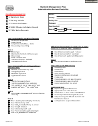 Document preview: DNR Form 542-0139 Nutrient Management Plan Administrative Review Checklist - Iowa