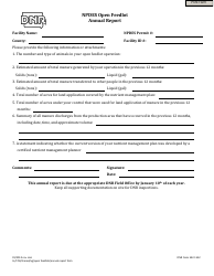 DNR Form 542-1552 &quot;Npdes Open Feedlot Annual Report&quot; - Iowa