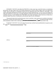 Indemnity Bond for Agent - Idaho, Page 2