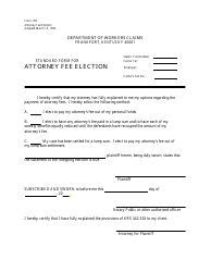 Form 109 &quot;Standard Form for Attorney Fee Election&quot; - Kentucky