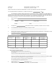 Form SI-02 Employers Application for Permission to Carry His Own Risk Without Insurance - Kentucky