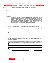 Form WC30 Designated Health Care Provider Disclosure Form - Colorado, Page 3
