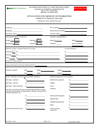 Form WC35 Application for Indigent Determination (Hearing Transcript) - Colorado, Page 3