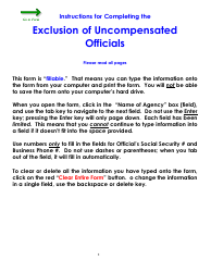 Form WC44 Exclusion of Uncompensated Public Officials - Colorado