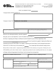 Document preview: Form WC-240 Affidavit of Zero Reporting - Commercial Insurers Only - Missouri