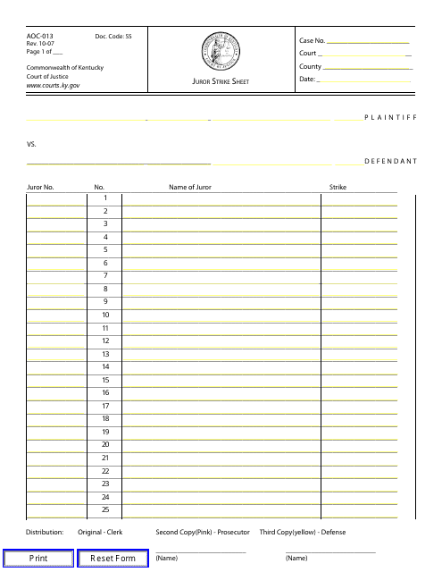 Form AOC-013 Printable Pdf