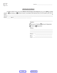 Form AOC-239.2 &quot;Affidavit of No Change in Circumstances Requiring the Filing of a Final Verified Disclosure Statement&quot; - Kentucky, Page 2