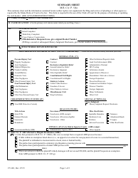 Form CV-001 Summary Sheet - Maine
