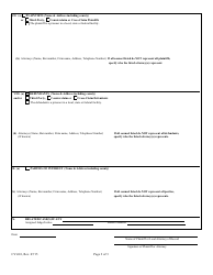 Form CV-001 Summary Sheet - Maine, Page 2