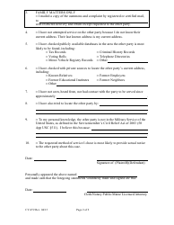 Form CV-072 Motion for Service by Alternate Means and Affidavit - Maine, Page 2