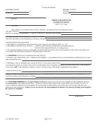 Document preview: Form CV-144 Order for Service by Alternate Means - Maine