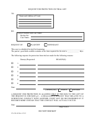 Document preview: Form CV-CR-163 Request for Protection - Maine