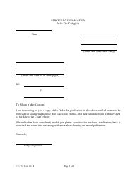 Document preview: Form CV-172 Newspaper Cover Letter - Maine