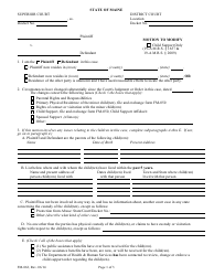 Document preview: Form FM-062 Motion to Modify - Maine