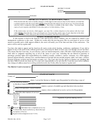 Form FM-062 Motion to Modify - Maine, Page 3