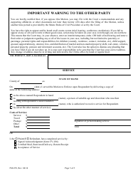 Form FM-070 &quot;Motion to Enforce&quot; - Maine, Page 3