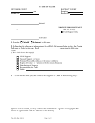 Document preview: Form FM-068 Motion for Contempt - Maine