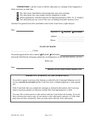 Form FM-068 Motion for Contempt - Maine, Page 3
