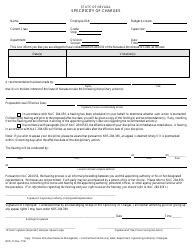 Form NPD-41 &quot;Specificity of Charges&quot; - Nevada