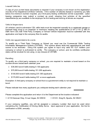 Form CDL-025 Third Party Company &amp; School Application - Nevada, Page 3