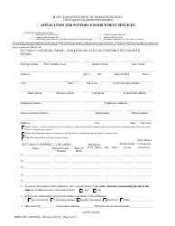 Form DHR/CSEA980/980A Application for Support Enforcement Services - Maryland, Page 2